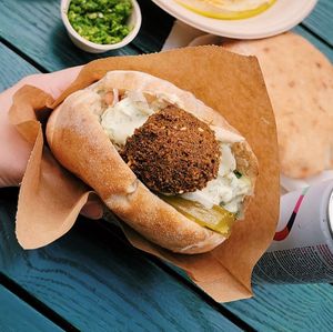 falafel pita (vegan) at Levantini in Maastricht