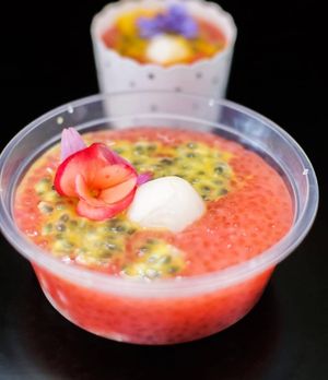 Tapioca Lychee Passionfruit pudding (vegan) at Budgewoi Thai in Budgewoi