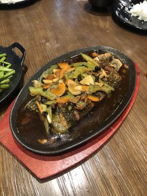 [vegan] MS003 Hot Plate Fish with Black Bean Sauce Bittergourd (medium) 👍🏻👍🏻👍🏻
$16/23 (M/L) at Leaf Corner 慈素 - Tai Seng in Central Singapore