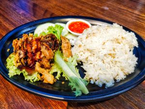 Chicken rice, most recommended at Leaf Corner 慈素 - Tai Seng in Central Singapore