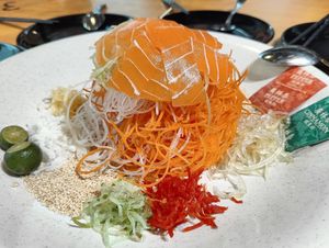 lou hei - huat arh! at Leaf Corner 慈素 - Tai Seng in Central Singapore
