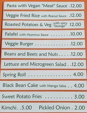 Entire menu is vegan!  The gentleman taking the order is very polite!   at PlantTastic in St Thomas