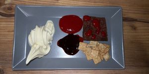 Brownie mit Eis at La Gelateria in Esslingen