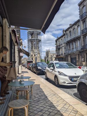 The view from my table at Michel MaBelle in Bordeaux