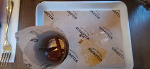 Vegan burger and sweet potato fries ( demolished)   at Wildwood in Plymouth