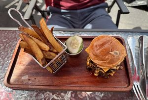 BBQ jackfruit burger   at Brooklyn Organic Kitchen in Mahopac