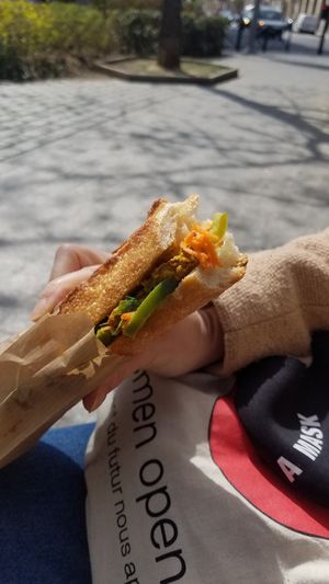 Banh mi sandwich at Eve, la sandwicherie végétale in Paris