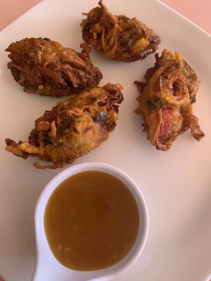 Vegetable pakora  at Indian Aroma in Lanzarote