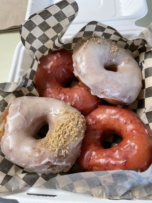 Cheesecake Donuts and Strawberry Chamomile Donuts at Infinity Room in Salem