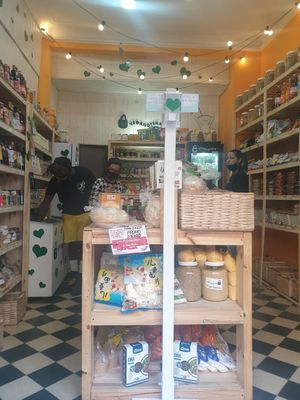 Inside the store at Dietetica Veganoteka in Buenos Aires