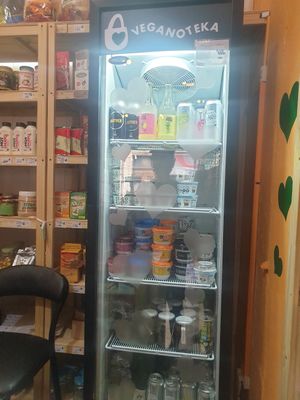 Inside the store at Dietetica Veganoteka in Buenos Aires