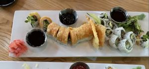 Top-boogie veggie bottom- simply green  at Maru Sushi Bridge Street in Grand Rapids