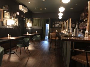 Dining space at Cloak & Dagger in Cleveland