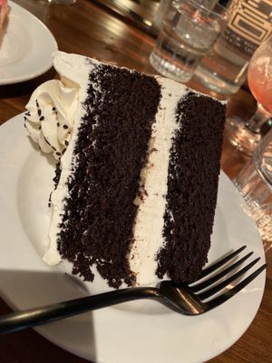 Chocolate tahini cake at Cloak & Dagger in Cleveland