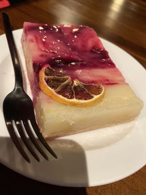 Lemon blueberry bar at Cloak & Dagger in Cleveland