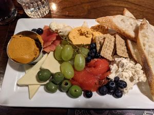 Vegan charcuterie! at Cloak & Dagger in Cleveland
