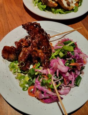 Whiskey Chicken Skewers at Cloak & Dagger in Cleveland