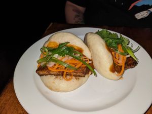 Bao buns at Cloak & Dagger in Cleveland