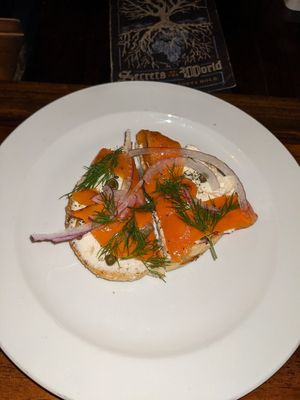 Bagel & lox at Cloak & Dagger in Cleveland