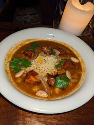 Moroccan chickpea stew at Cloak & Dagger in Cleveland