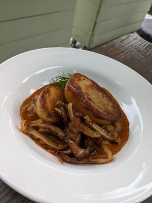 Spanish fondant potatoes at Cloak & Dagger in Cleveland