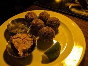 Masa hush puppies at Cloak & Dagger in Cleveland