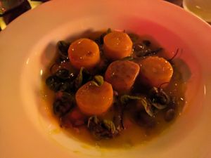 Butternut squash gazpacho at Cloak & Dagger in Cleveland