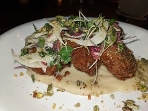 Sweet potato croquet at Cloak & Dagger in Cleveland