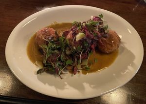 Carrot 🥕 croquettes   at Cloak & Dagger in Cleveland