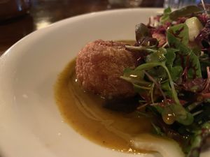 Carrot 🥕 croquette   at Cloak & Dagger in Cleveland