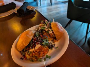 Buffalo chickpea sliders at Cloak & Dagger in Cleveland