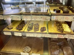 Lots of sweet treats marked vegan   at Earthbound Bowra in Nambucca Heads