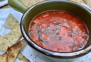 tomato soup  at La Leyenda de L'Antico Forno in Puerto Viejo De Talamanca
