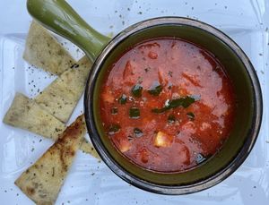 tomato soup  at La Leyenda de L'Antico Forno in Puerto Viejo De Talamanca