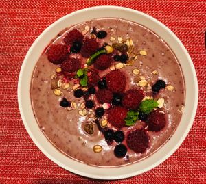 Vegan smoothie bowl at Melia Ho Tram Beach Resort in Ho Tram
