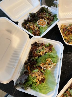 indonesian style tempeh lettuce wraps at Planted PDX in Portland