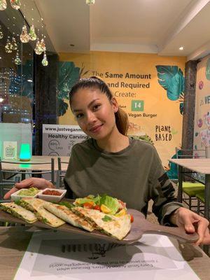 You think you can’t finish them? Yes you can coz it’s so tasty and tender! at Just Vegan - Marina Walk Pearl in Dubai