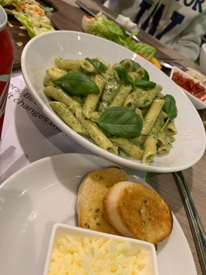 The pesto is very creamy, saucy and alienate. The chef knows what he is doing! at Just Vegan - Marina Walk Pearl in Dubai