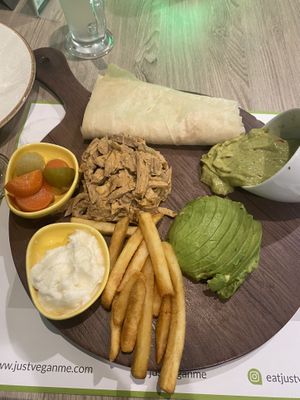 Shawarma with wraps and sauce  at Just Vegan - Marina Walk Pearl in Dubai