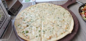 Garlic Cheese Pizza  #Veganuary at Just Vegan - Marina Walk Pearl in Dubai