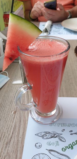 Watermelon Juice! 😋😋❤ #Veganuary at Just Vegan - Marina Walk Pearl in Dubai