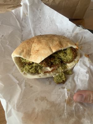Falafel sandwich   at Sultan's Market in Chicago