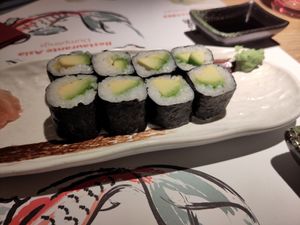 Maki de avocado at Dumplings in Barcelona