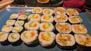 Vegeterian sushi at Dumplings in Barcelona