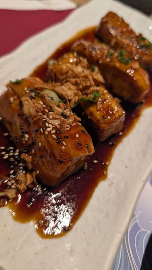 Tofu terryaki at Dumplings in Barcelona