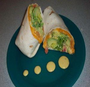 fresh avocado wrap melted with vegan or vegetarian cheeses at Maggie's in Lincoln