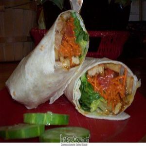 vegan, organic baked tofu wrap  at Maggie's in Lincoln