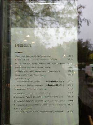 very vegan-friendly menu at Frau Li in Munich