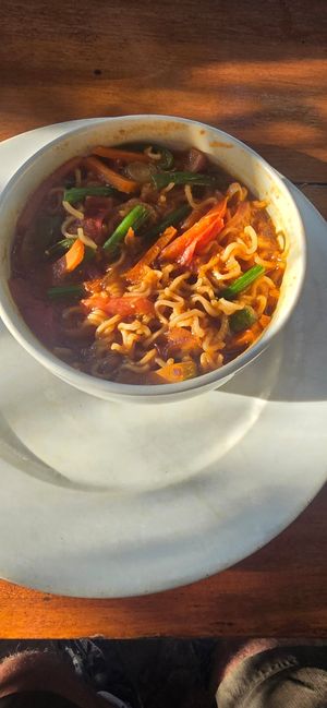 Noodle soup at The Mushroom Farm in Livingstonia