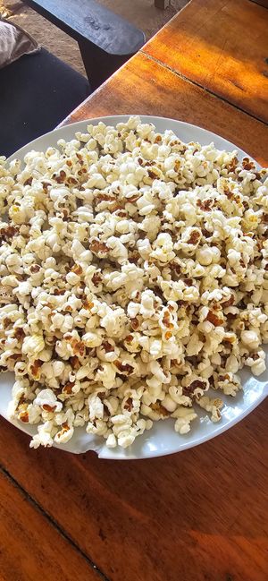 Corn plate at The Mushroom Farm in Livingstonia